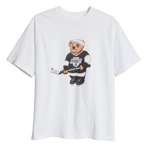 MARKET Studios Hockey Bear Graphic T-Shirt - White
